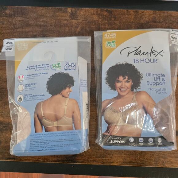 Playtex Other - Playtex Beige Ultimate Support Bra (38DDD)